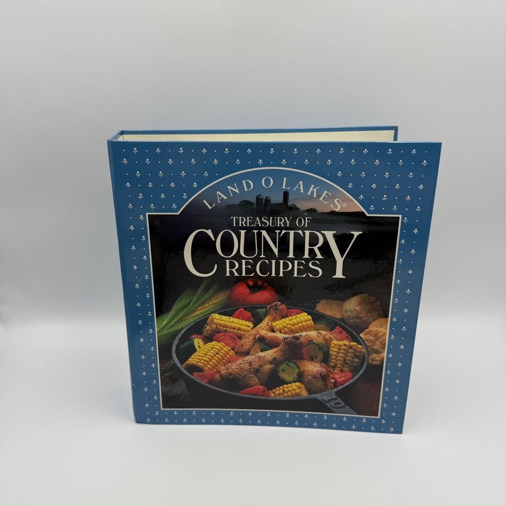 Vtg Land O Lakes Treasury of Country Recipes Cookbook Binder Style Cottagecore